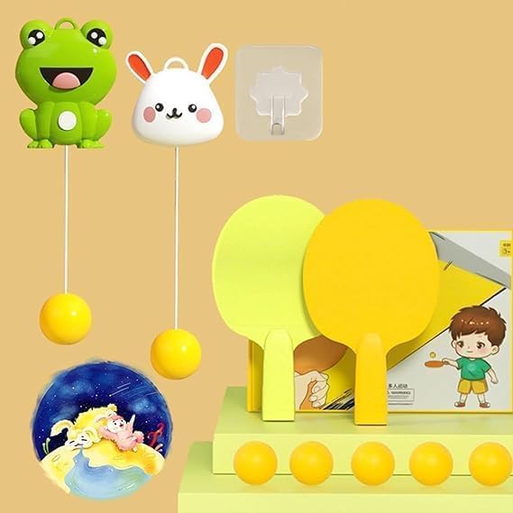 Hanging Table Tennis Set – Portable Indoor Ping Pong Trainer for Kids
