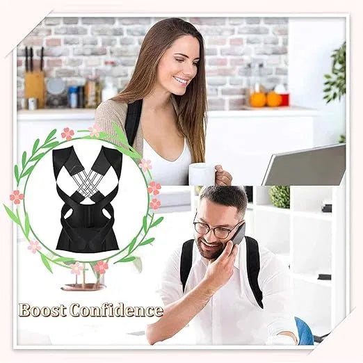 Premium Posture Corrector for Men & Women – Adjustable & Invisible Back Support Belt