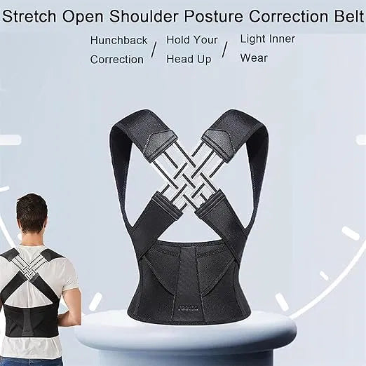 Premium Posture Corrector for Men & Women – Adjustable & Invisible Back Support Belt