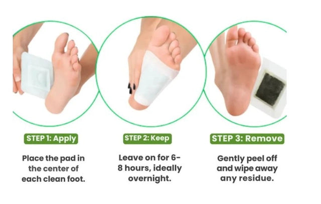 PureGlow™ Deep Cleansing Detox Foot Pads (10-Pack) – All-Natural Sleep & Stress Relief Patches