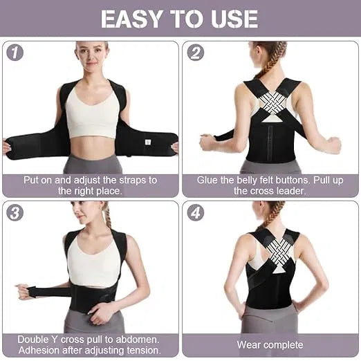 Premium Posture Corrector for Men & Women – Adjustable & Invisible Back Support Belt